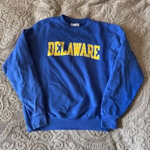 Champion Blue Delaware Crewneck Sweater size small